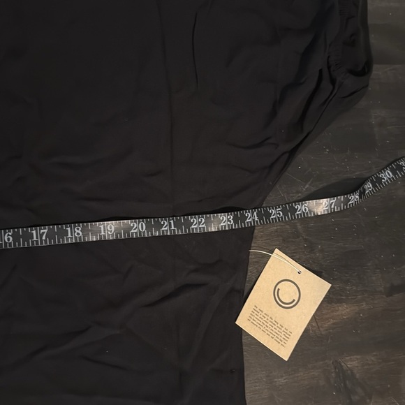 Fordays Black Crepe The Easy Top Recycled Materials Blouse Gathered Sleeves Lrg - Picture 6 of 7